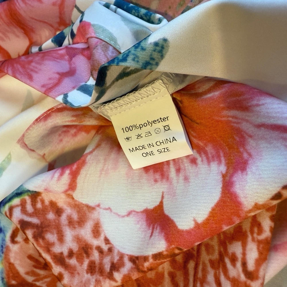 Peacock Floral Satin Kimono Robe One Size Belted Long Duster Cover Up Loungewear - Picture 15 of 15
